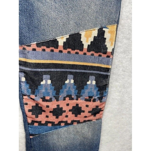 Free People Straight Leg Jeans with Patterned Accents - Picture 9 of 9